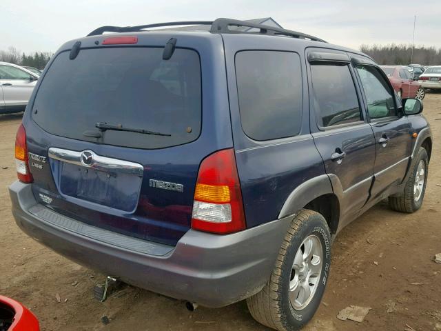 4F2YZ94123KM18536 - 2003 MAZDA TRIBUTE LX BLUE photo 4