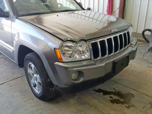 1J8HR58227C634813 - 2007 JEEP GRAND CHER GRAY photo 9