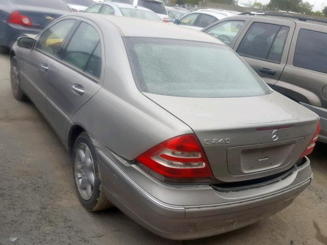 WDBRF61J14A584410 - 2004 MERCEDES-BENZ C 240 GRAY photo 3