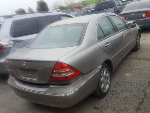 WDBRF61J14A584410 - 2004 MERCEDES-BENZ C 240 GRAY photo 4