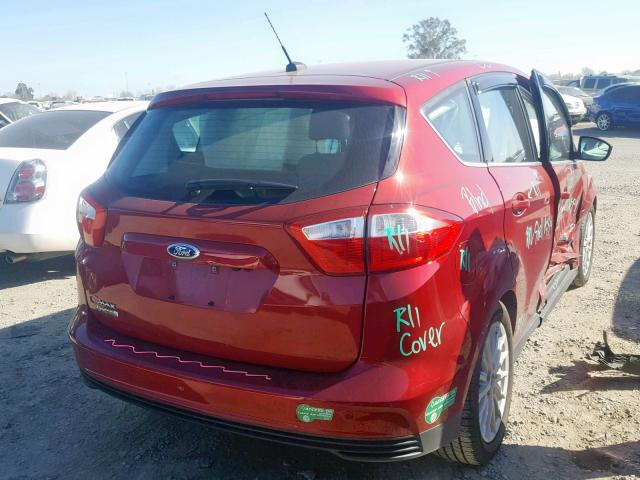 1FADP5CUXFL115923 - 2015 FORD C-MAX PREM RED photo 4