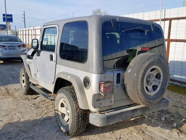 1J4F449S45P326953 - 2005 JEEP WRANGLER / SILVER photo 3