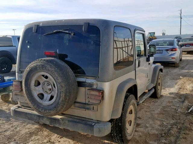 1J4F449S45P326953 - 2005 JEEP WRANGLER / SILVER photo 4