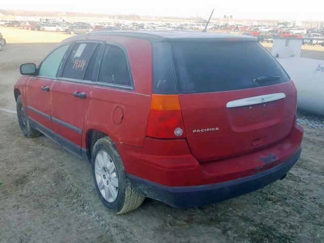 2A8GM48L08R606594 - 2008 CHRYSLER PACIFICA L RED photo 3