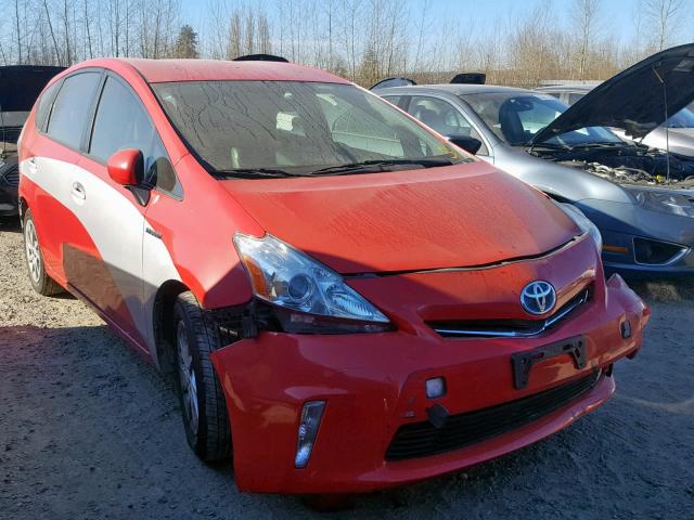 JTDZN3EU4EJ006584 - 2014 TOYOTA PRIUS V RED photo 1