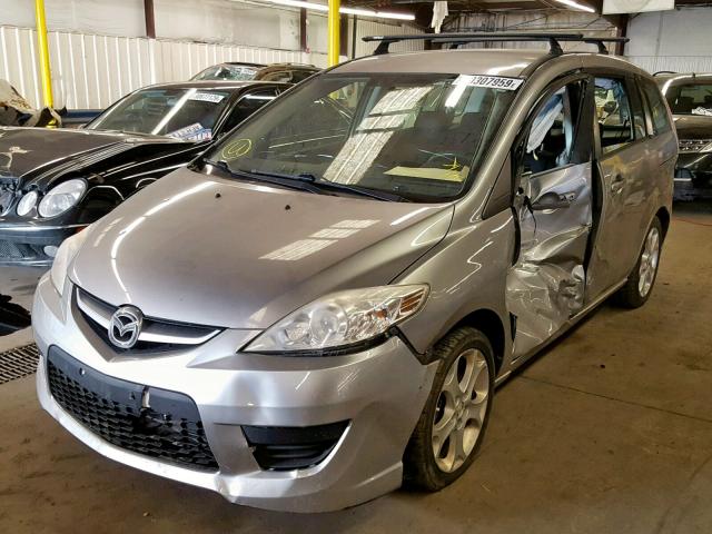 JM1CR2W31A0370763 - 2010 MAZDA 5 SILVER photo 2