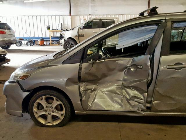 JM1CR2W31A0370763 - 2010 MAZDA 5 SILVER photo 9