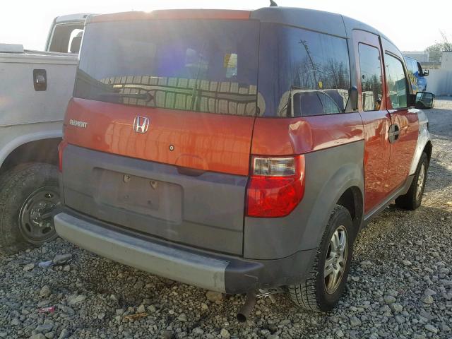 5J6YH28583L017925 - 2003 HONDA ELEMENT EX ORANGE photo 4