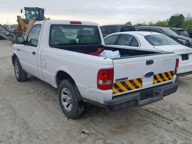 1FTYR10D77PA25206 - 2007 FORD RANGER WHITE photo 3