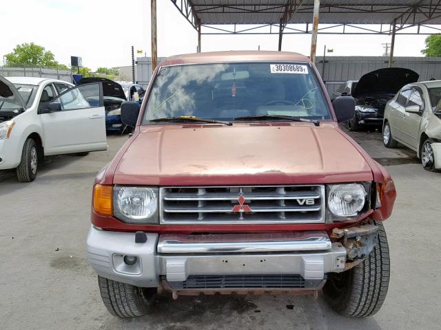 JA4MR51H2YJ004074 - 2000 MITSUBISHI MONTERO BURGUNDY photo 10