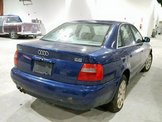 WAUED68D3WA017847 - 1998 AUDI A4 2.8 QUA BLUE photo 4