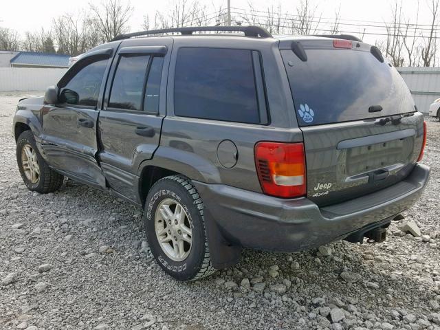 1J4GW48N34C356199 - 2004 JEEP GRAND CHER GRAY photo 3