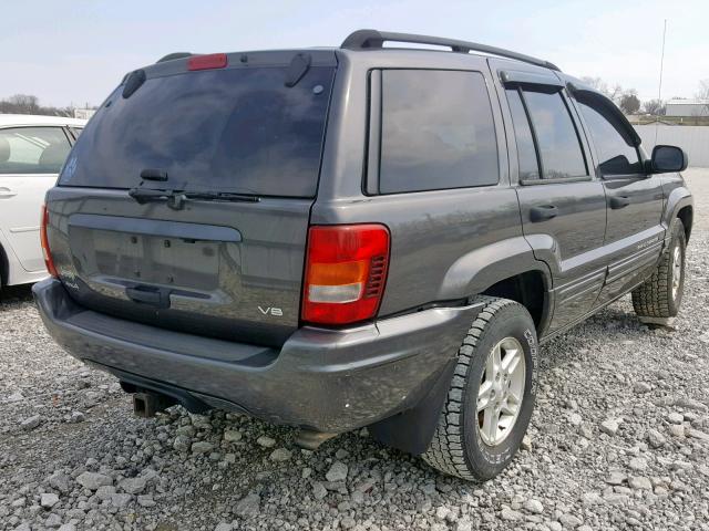 1J4GW48N34C356199 - 2004 JEEP GRAND CHER GRAY photo 4