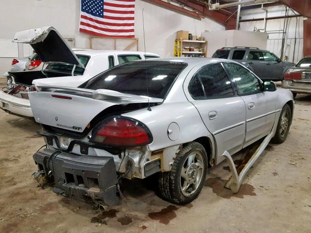 1G2NW52E52M722011 - 2002 PONTIAC GRAND AM G SILVER photo 4