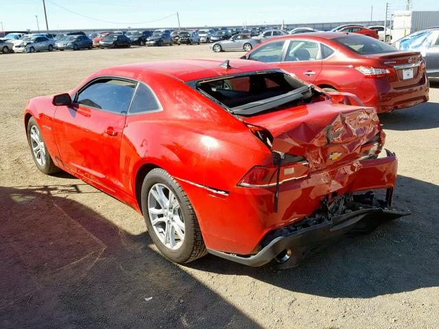 2G1FB1E38F9232057 - 2015 CHEVROLET CAMARO LS RED photo 3