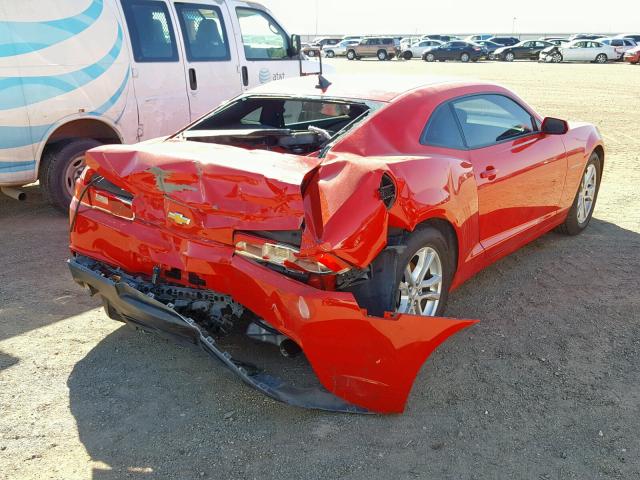 2G1FB1E38F9232057 - 2015 CHEVROLET CAMARO LS RED photo 4