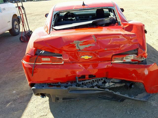 2G1FB1E38F9232057 - 2015 CHEVROLET CAMARO LS RED photo 9