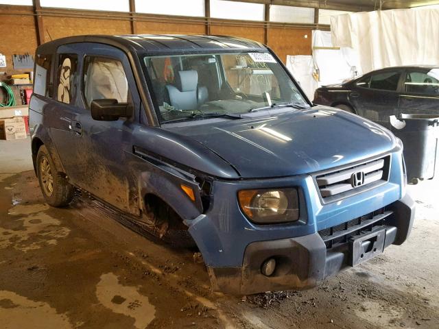 5J6YH27738L005529 - 2008 HONDA ELEMENT EX BLUE photo 1