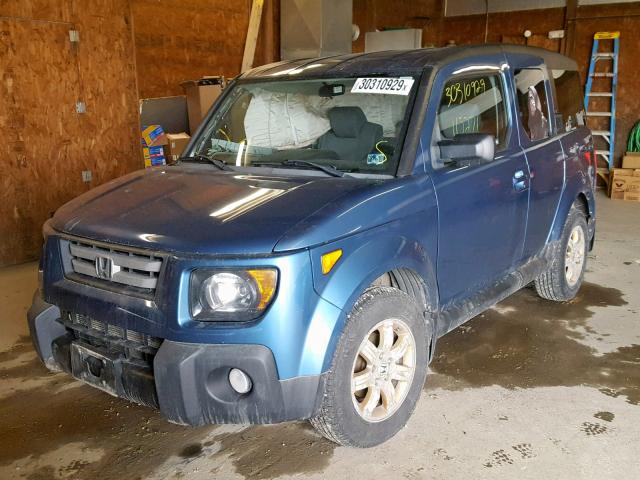 5J6YH27738L005529 - 2008 HONDA ELEMENT EX BLUE photo 2