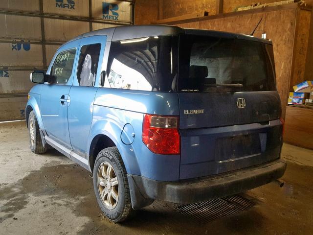 5J6YH27738L005529 - 2008 HONDA ELEMENT EX BLUE photo 3