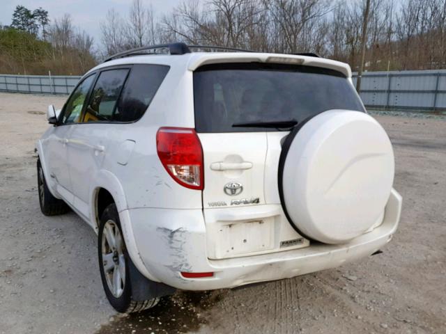 JTMBD32V765022368 - 2006 TOYOTA RAV4 SPORT WHITE photo 3