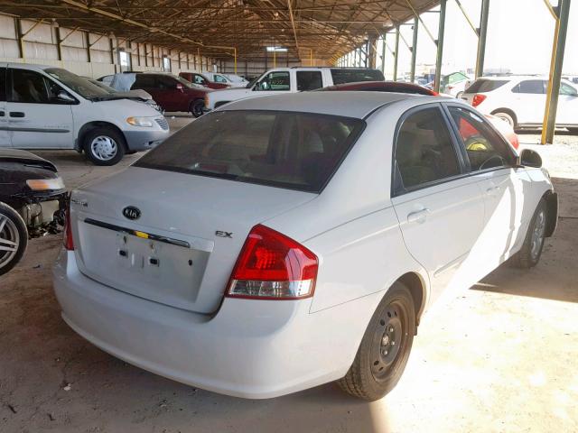 KNAFE121285505864 - 2008 KIA SPECTRA EX WHITE photo 4