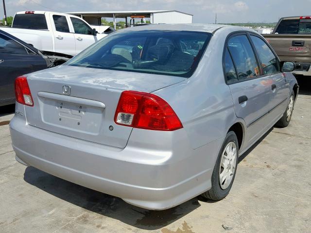 2HGES16344H583229 - 2004 HONDA CIVIC DX V SILVER photo 4