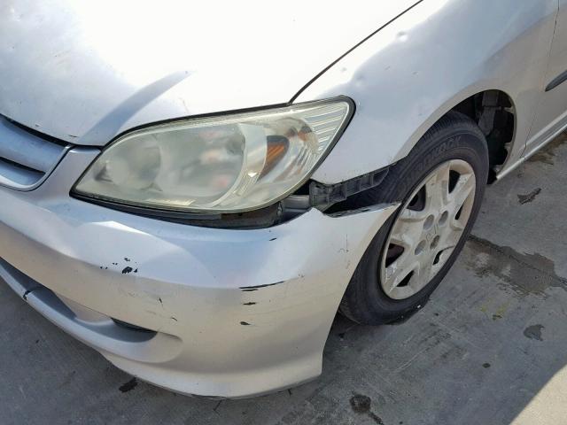 2HGES16344H583229 - 2004 HONDA CIVIC DX V SILVER photo 9