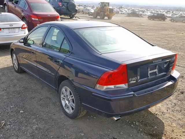 YV1RH592772616983 - 2007 VOLVO S60 2.5T BLUE photo 3