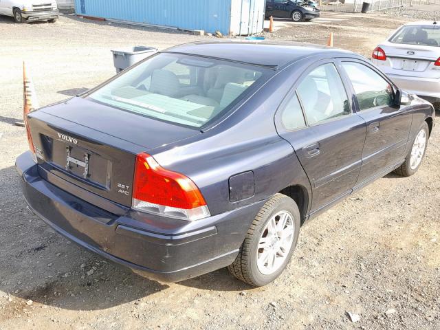 YV1RH592772616983 - 2007 VOLVO S60 2.5T BLUE photo 4