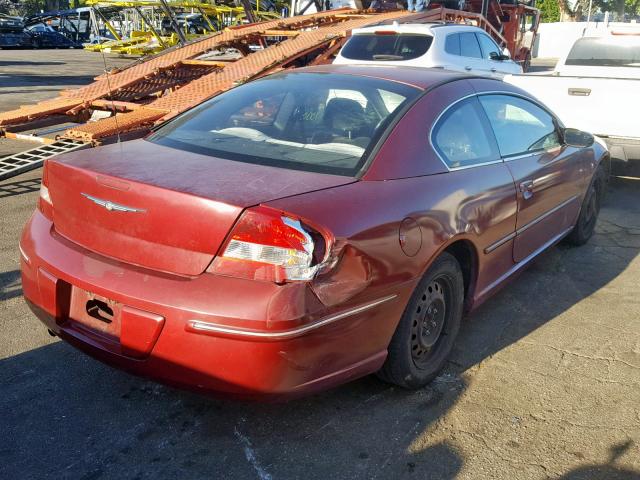 4C3AG42G54E151493 - 2004 CHRYSLER SEBRING LX MAROON photo 4