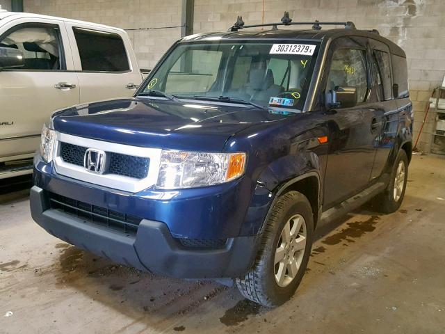 5J6YH28739L002260 - 2009 HONDA ELEMENT EX BLUE photo 2