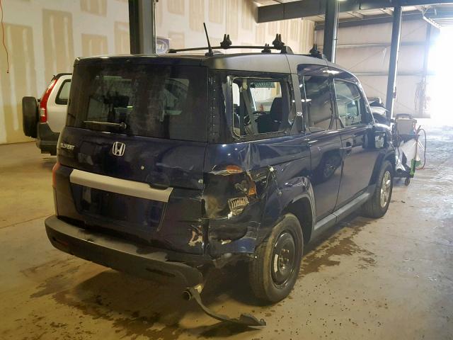 5J6YH28739L002260 - 2009 HONDA ELEMENT EX BLUE photo 4