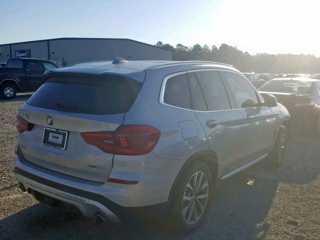 5UXTR7C59KLF25290 - 2019 BMW X3 SDRIVE3 Argent photo 4