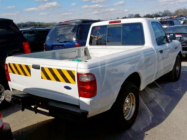 1FTYR10D22PA40091 - 2002 FORD RANGER WHITE photo 4