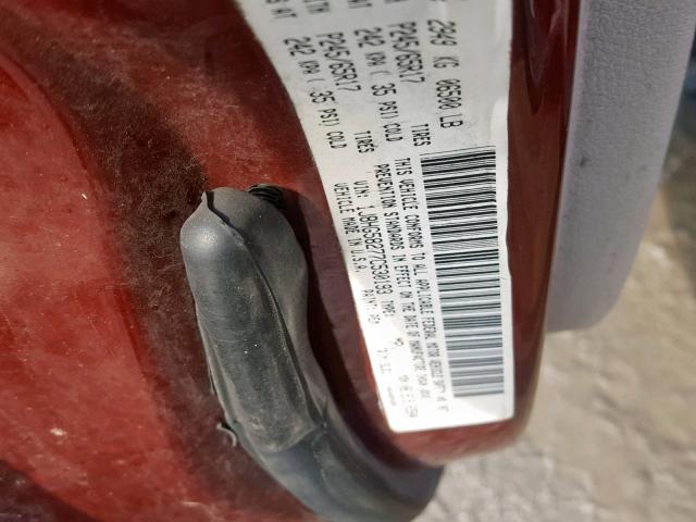 1J8HG58277C530193 - 2007 JEEP COMMANDER RED photo 10