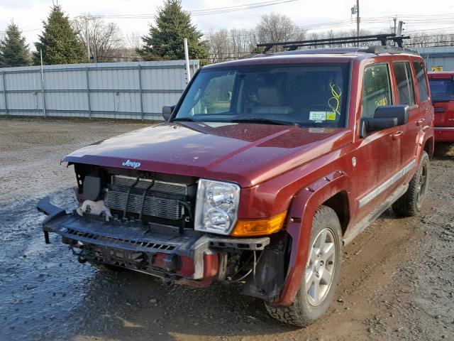 1J8HG58277C530193 - 2007 JEEP COMMANDER RED photo 2