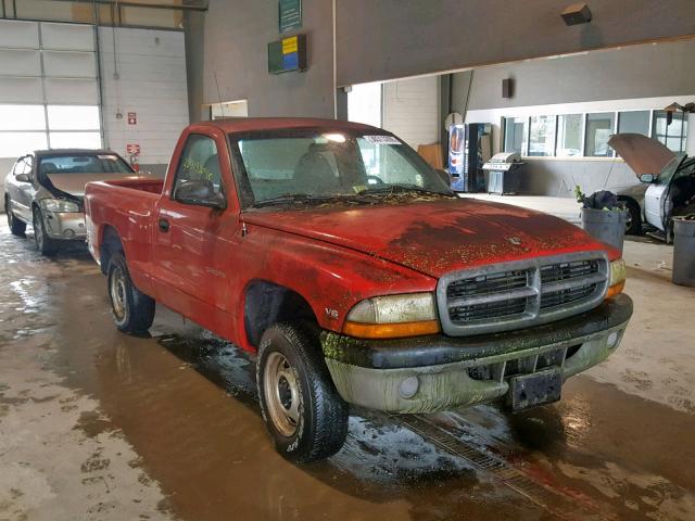 1B7GG26X6XS211597 - 1999 DODGE DAKOTA RED photo 1