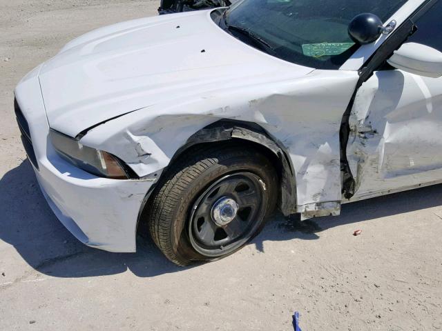 2C3CDXAG0EH362567 - 2014 DODGE CHARGER PO WHITE photo 9