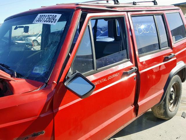 1J4FT28S4PL633221 - 1993 JEEP CHEROKEE RED photo 10