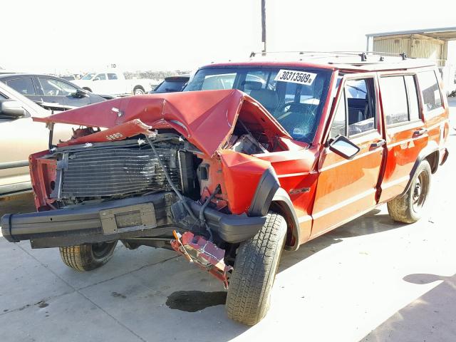 1J4FT28S4PL633221 - 1993 JEEP CHEROKEE RED photo 2