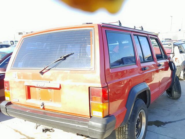 1J4FT28S4PL633221 - 1993 JEEP CHEROKEE RED photo 4