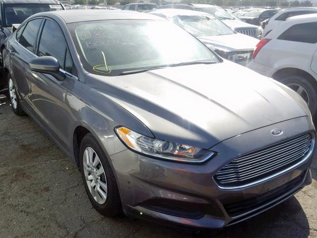 3FA6P0G78ER292163 - 2014 FORD FUSION S GRAY photo 1