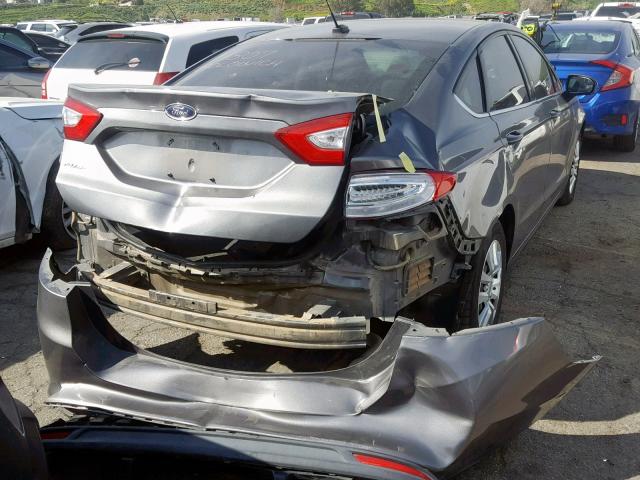 3FA6P0G78ER292163 - 2014 FORD FUSION S GRAY photo 4