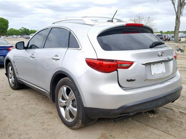 JNRAS18W79M158516 - 2009 INFINITI FX35 SILVER photo 3