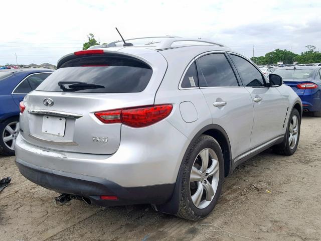 JNRAS18W79M158516 - 2009 INFINITI FX35 SILVER photo 4