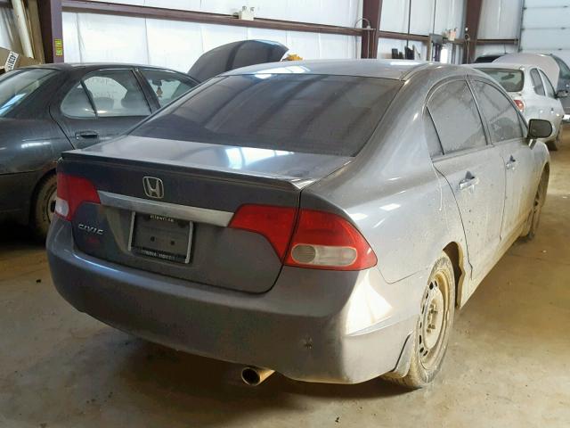 2HGFA15679H005572 - 2009 HONDA CIVIC LX-S ნაცრისფერი ფოტო 4