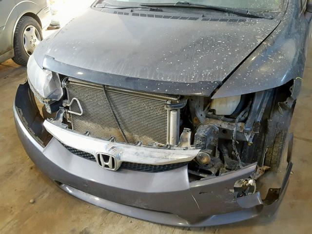 2HGFA15679H005572 - 2009 HONDA CIVIC LX-S ნაცრისფერი ფოტო 9