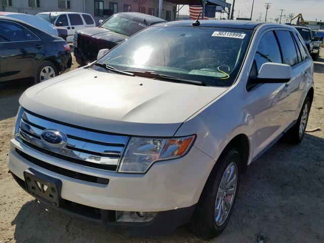 2FMDK38C48BA74345 - 2008 FORD EDGE SEL WHITE photo 2