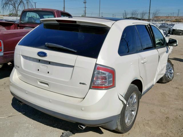 2FMDK38C48BA74345 - 2008 FORD EDGE SEL WHITE photo 4